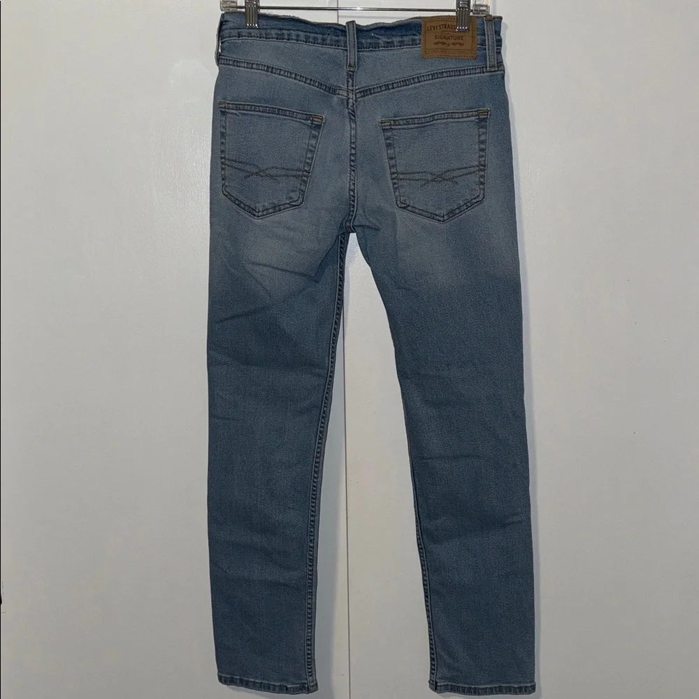 LEVI’S Signature Men’s Slim Jeans Stretch Cotton Light Wash Denim 28 x 30